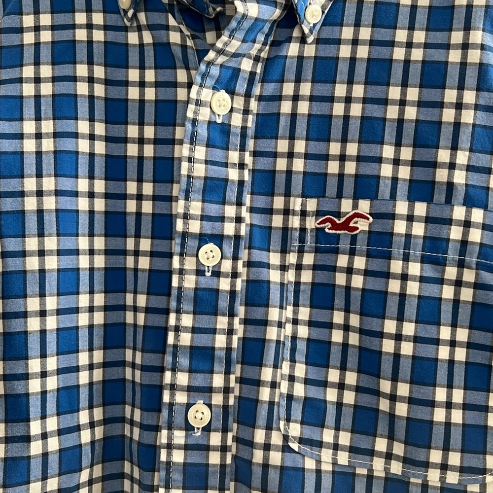 šBUY2 for $15šHollister Checkered Plaid Button Down Longsleeve Shirt size XL - Picture 3 of 10